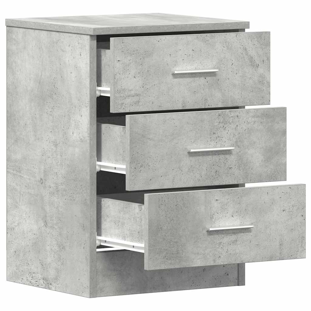 Nachttisch Betongrau 38x35x56 cm Holzwerkstoff